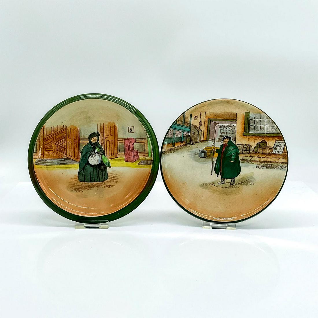 2pc Royal Doulton Dickens Trivets, Tony Weller, Sairey Gamp (1 of 2)