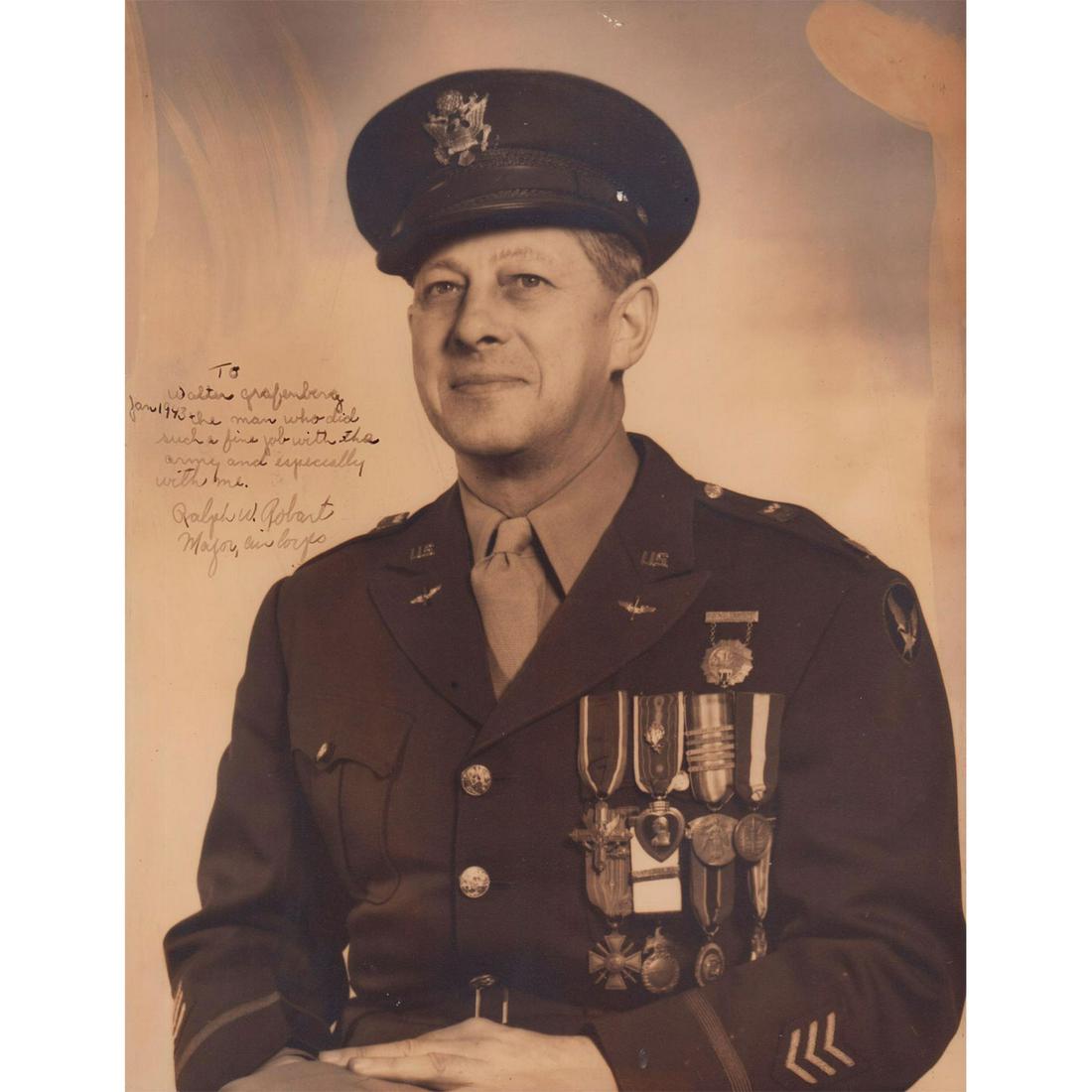 Vintage Signed Portrait of WWII Airforce Major (1 of 1)