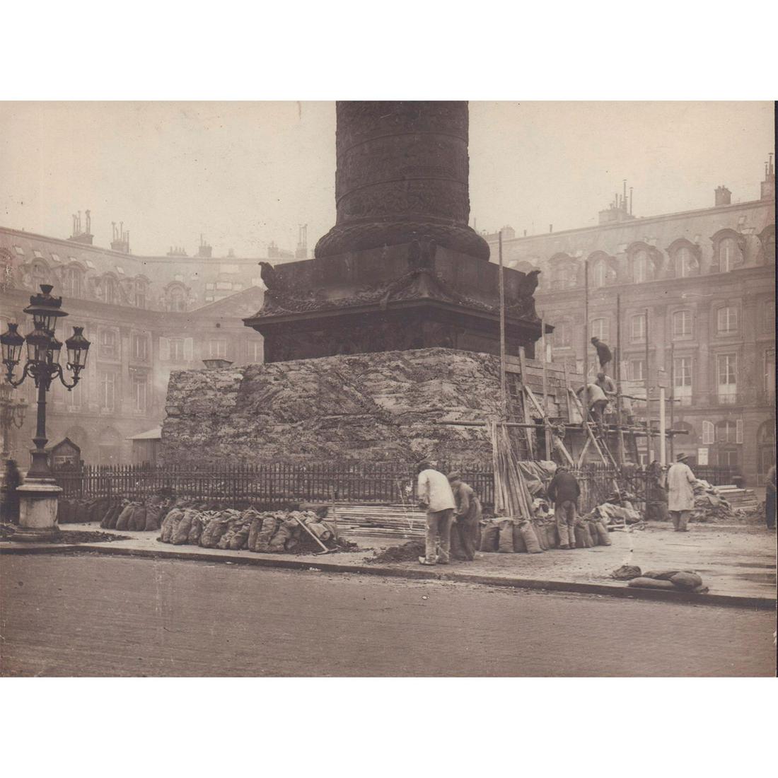 Paris Photo of Air-Raid Protection of Art, Vendome Column (1 of 2)