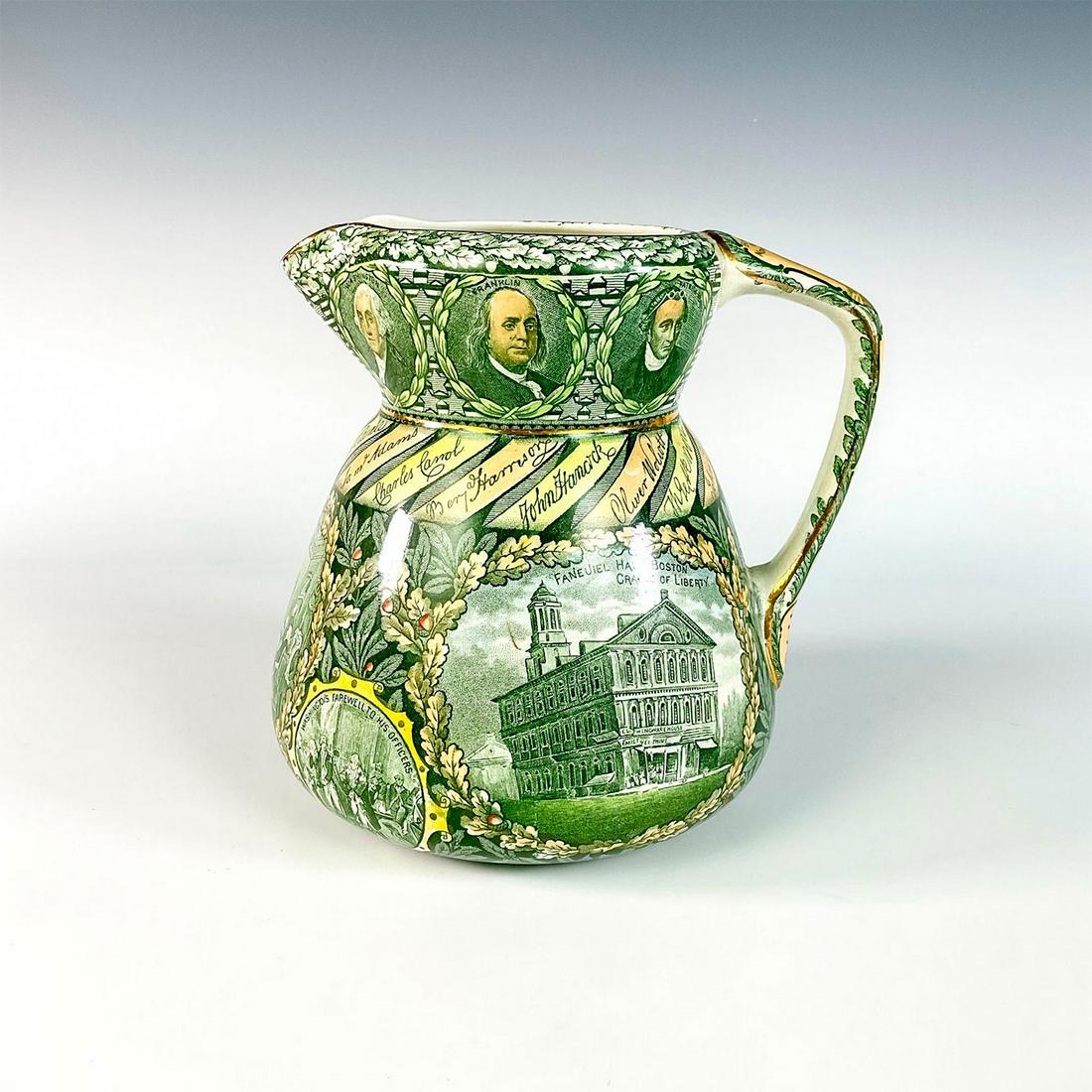 Antique Staffordshire Pitcher, American Independence 1776 (1 of 3)