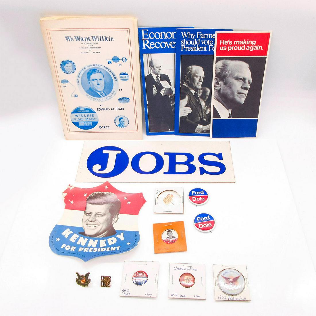 Assorted Political Buttons, Pins, Pamphlets & Sticker Set (1 of 2)