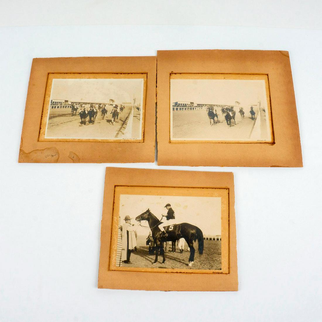 3pc J. C. Hemment Photographs at Horse Race Track (1 of 4)