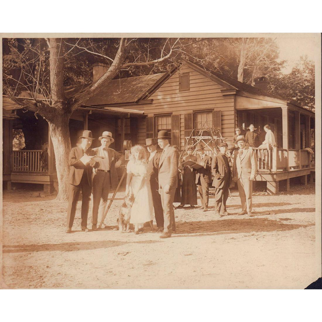 Aged Monochrome Photograph, Mary Miles Minter: Featuring American actress who appeared in 53 silent films from 1912 to 1923. Film still or scene from movie released sometime during her active years run. Issued: 1912-1923 Dimensions: 10"L x 8"W Cou