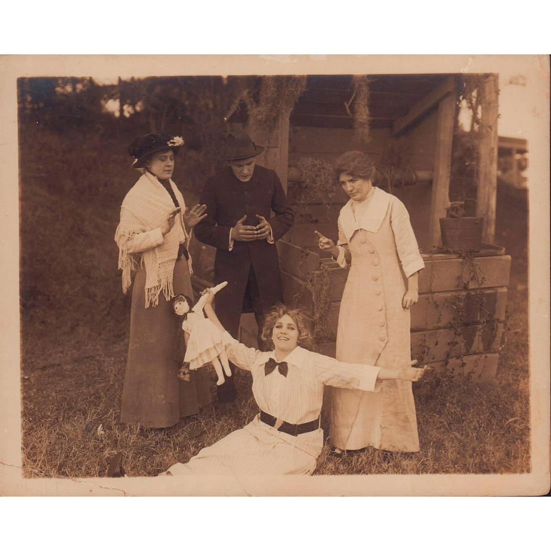 Original Photograph, Silent Film, Dimples: Horizontal, crisp photograph from the movie Dimples. Scene with Dimples played by Mary Miles Minter 1902-1984, Mrs. Riley played by Charlotte Shelby 1877-1957, Eugenia Abbott played by Peggy Hopkins J