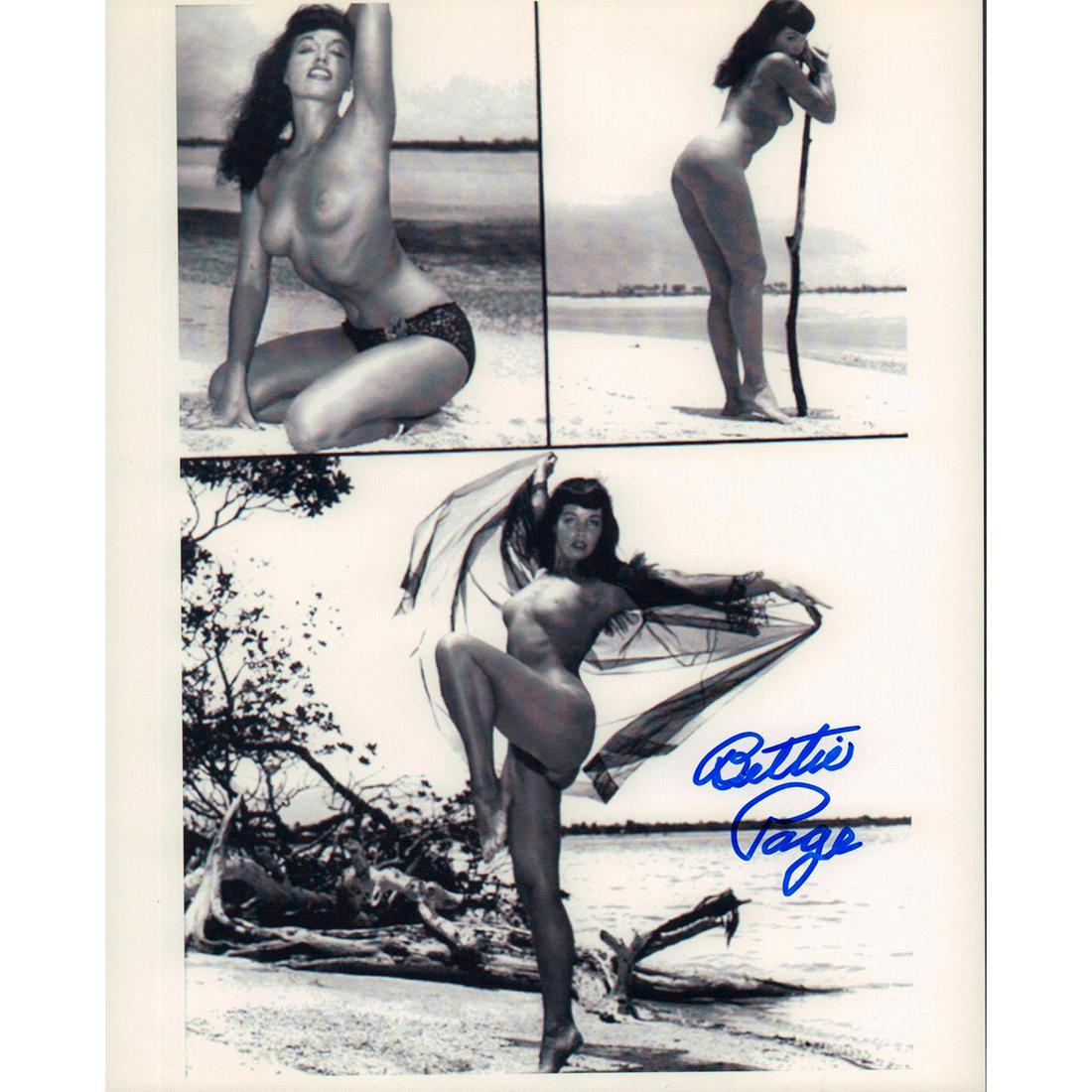 Vintage Monochrome Photography Collage, Bettie Page, Signed (1 of 2)