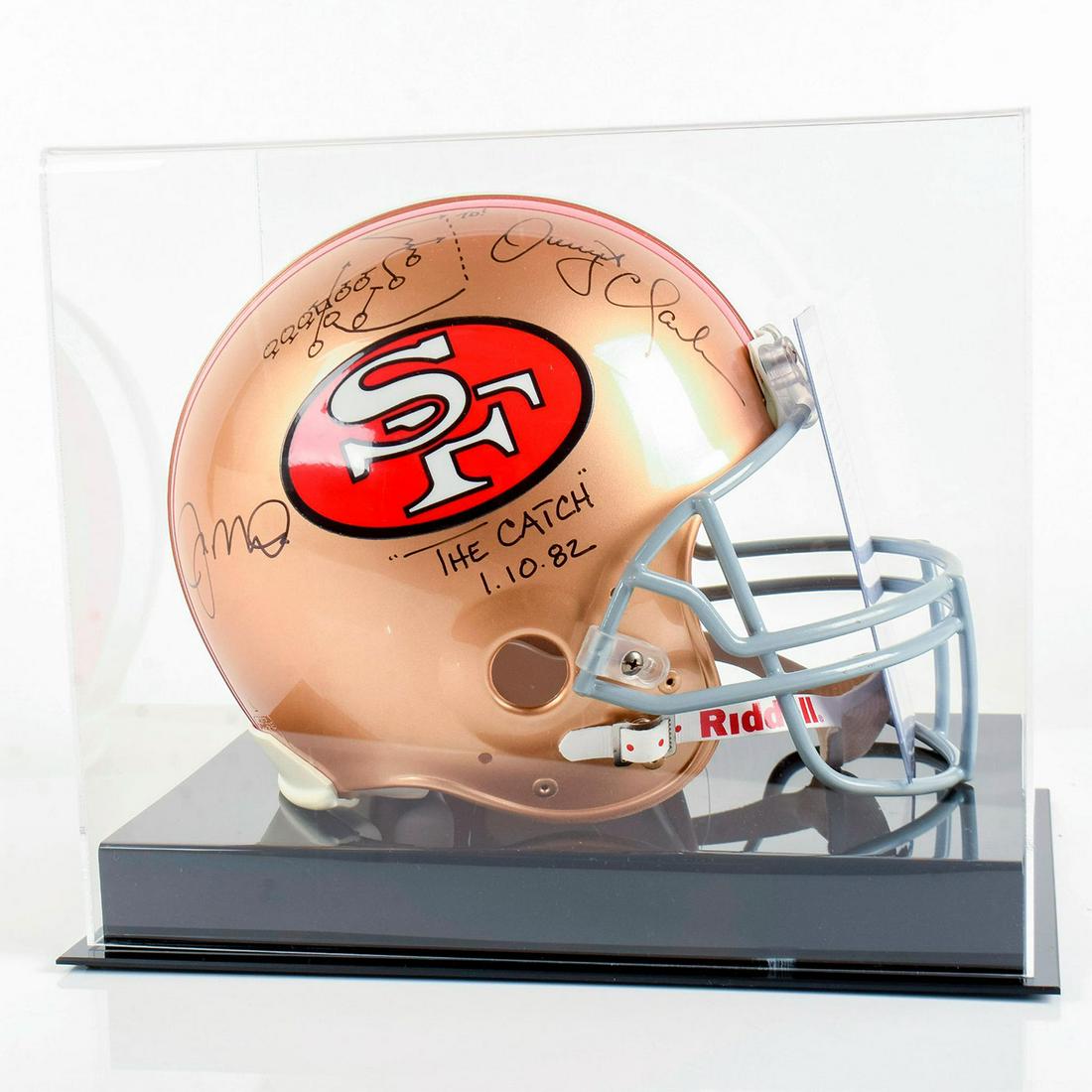 San Francisco 49ers Helmet Signed Joe Montana + Dwight Clark (1 of 12)