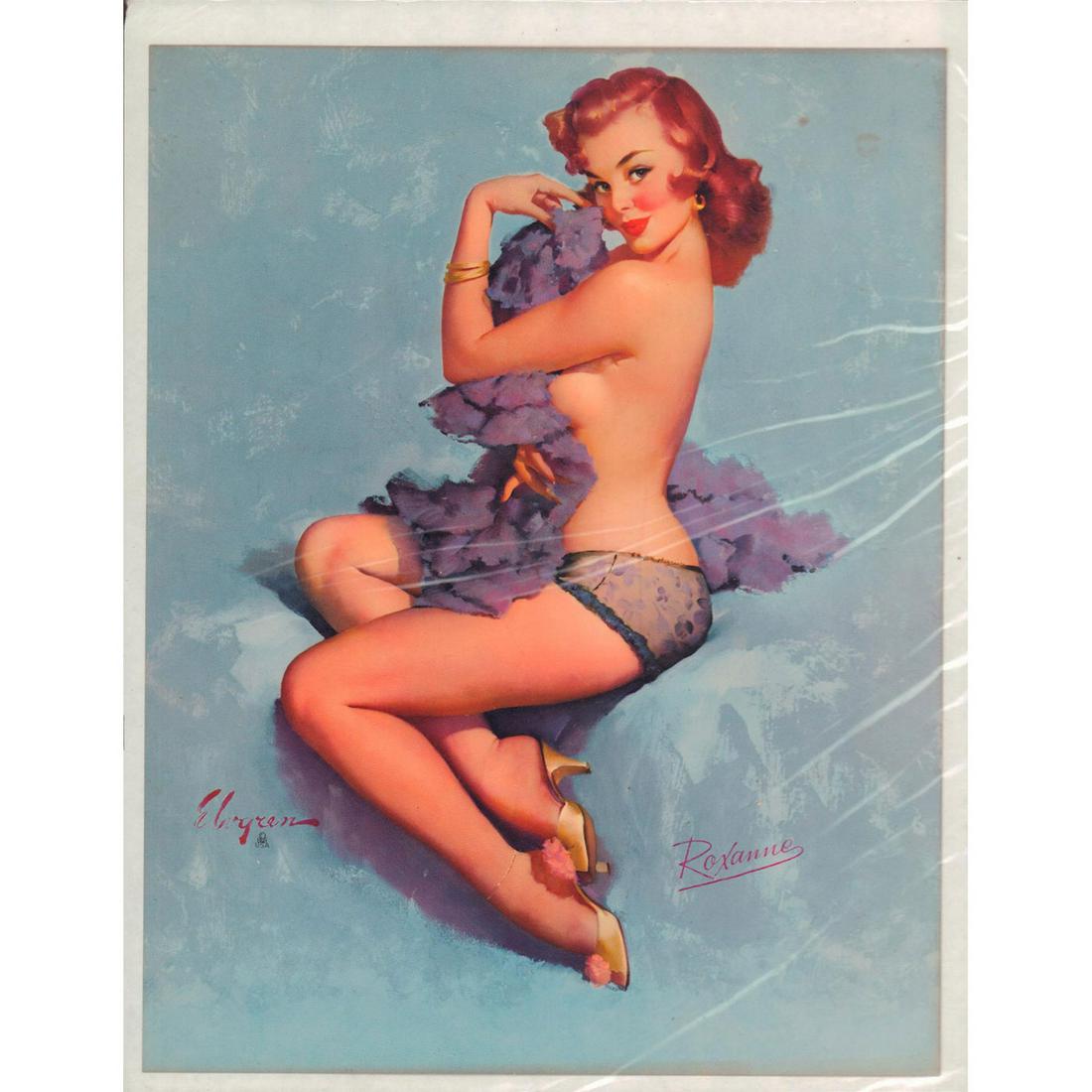 Gil Elvgren Classic Style Art Print Poster, Roxanne (1 of 1)