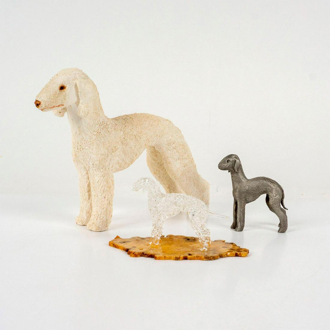 4pc Grouping of Bedlington Terrier Dog Figurines (1 of 5)