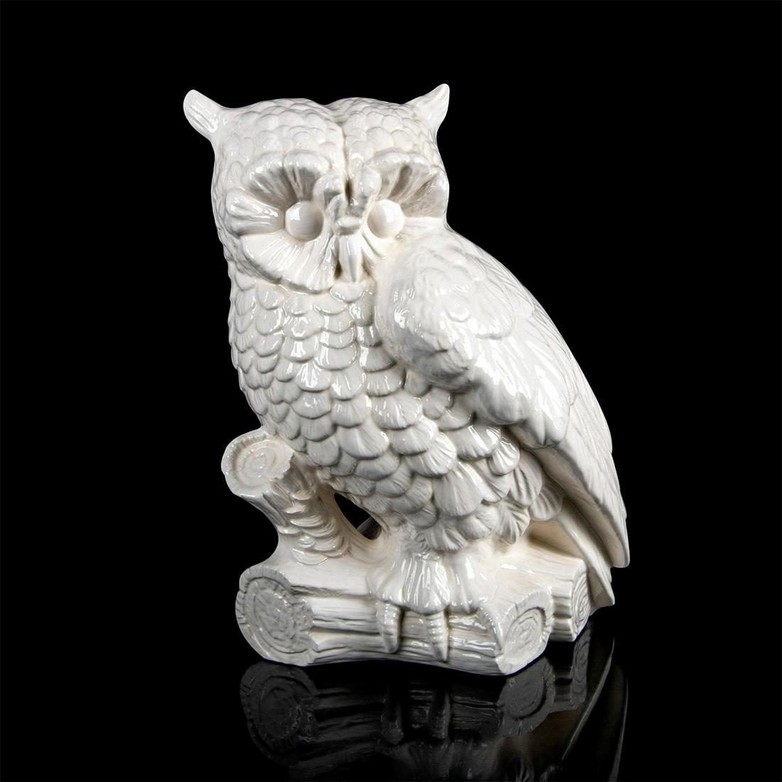 Mid Century White Ceramic Owl Sculpture (1 of 3)