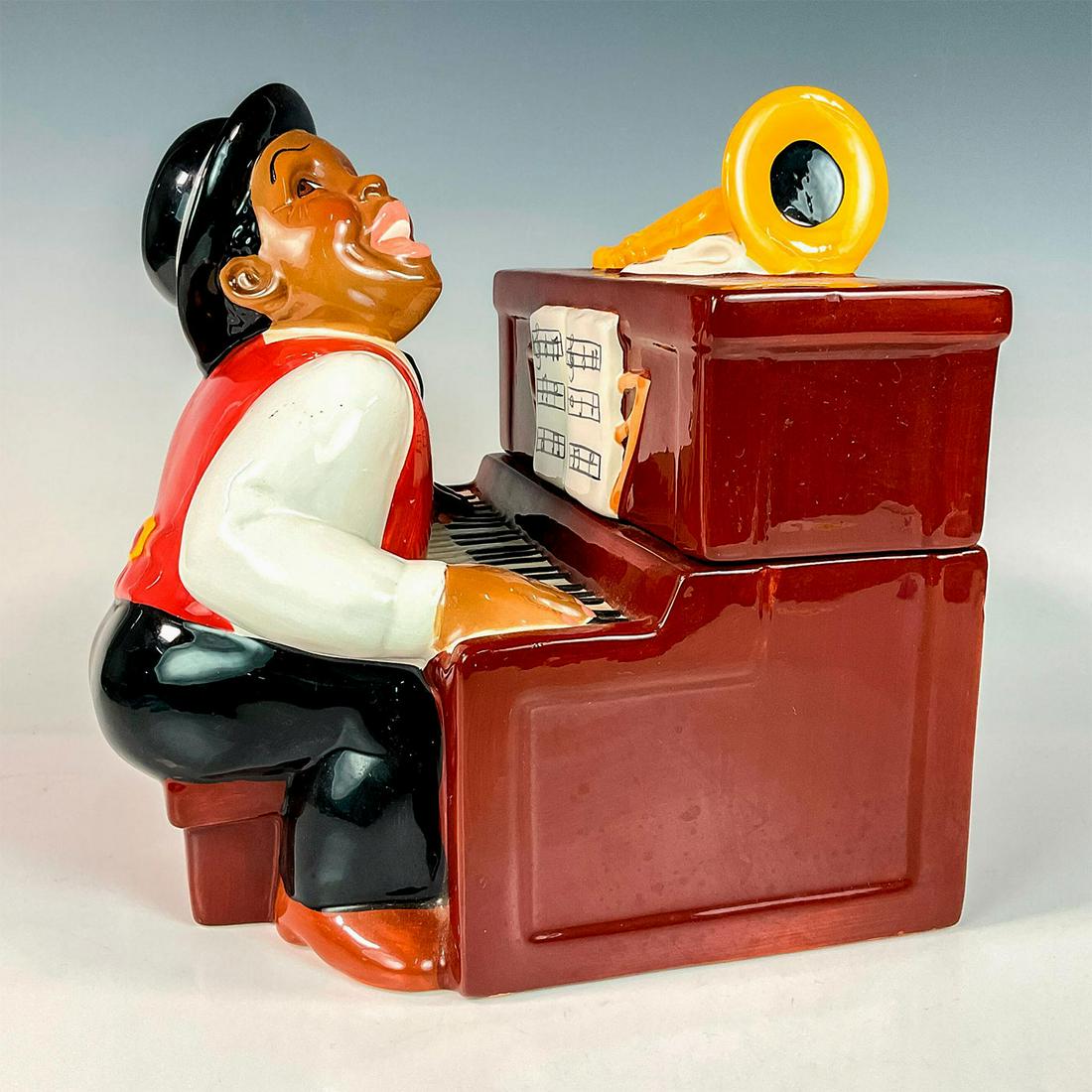 Black Americana Ceramic Cookie Jar by Ragtime Clay Art (1 of 4)