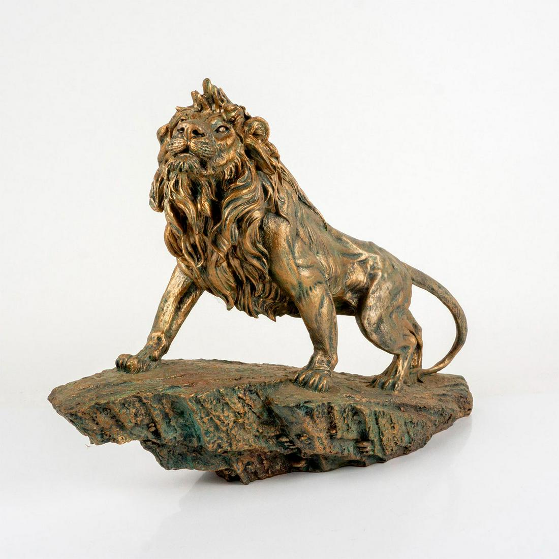 Vintage Large Painted Resin Lion Sculpture (1 of 5)