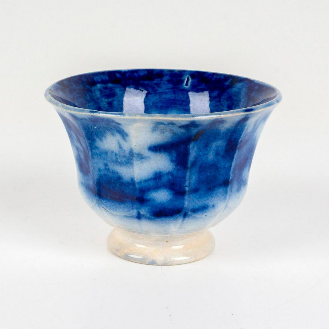 Antique Flow Blue Chinese Style Tea Cup (1 of 4)