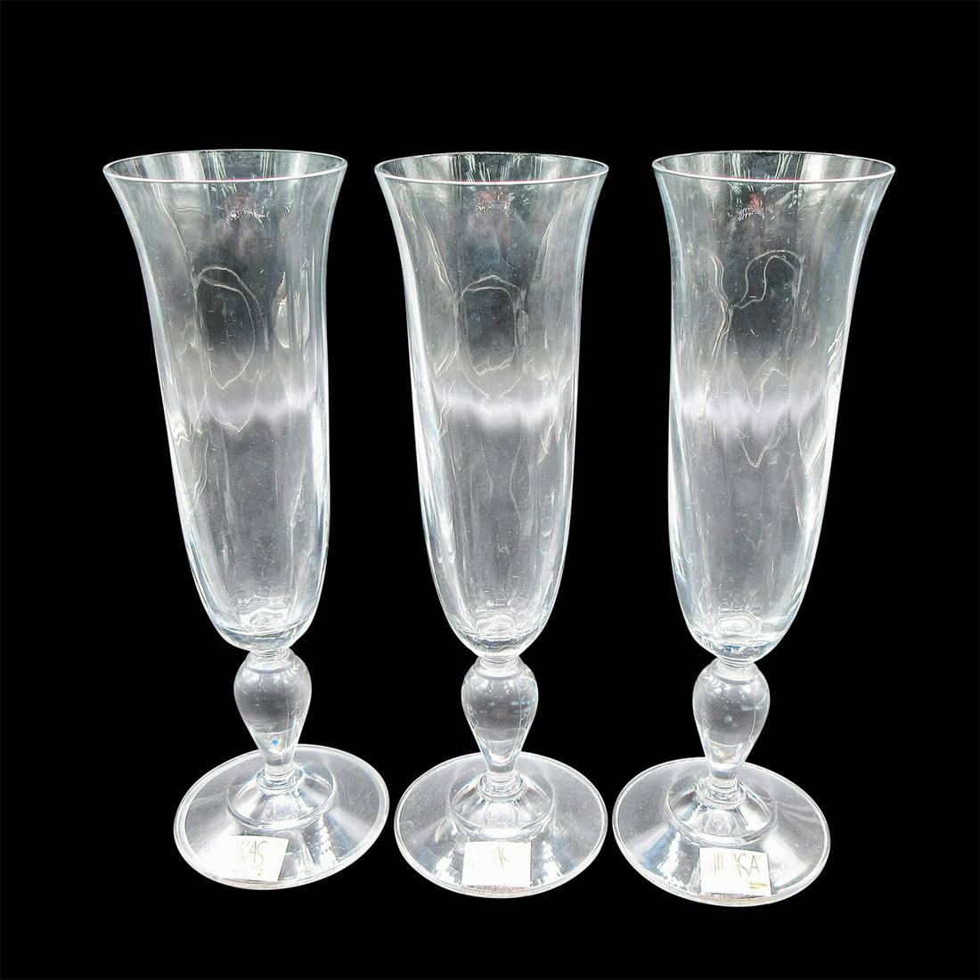 3pc Mikasa Fluted Champagne Glasses, English Countryside (1 of 7)