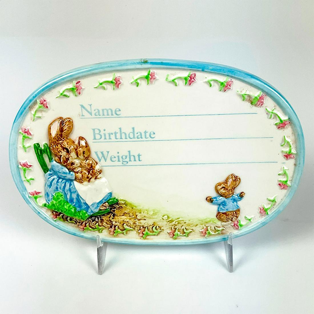 Beatrix Potter Nursery Wall Plaque, Mrs. Rabbit and Bunnies (1 of 2)