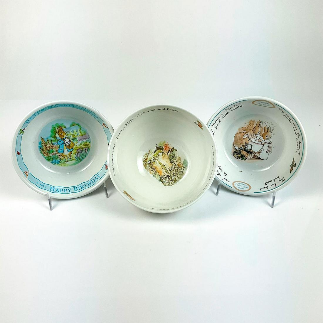 3pc Wedgwood Beatrix Potter Peter Rabbit Bowls (1 of 3)