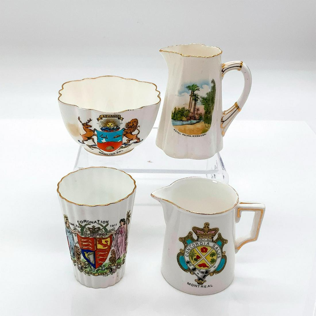 4pc Vintage Foley China Travel & Commemoratives Set (1 of 3)