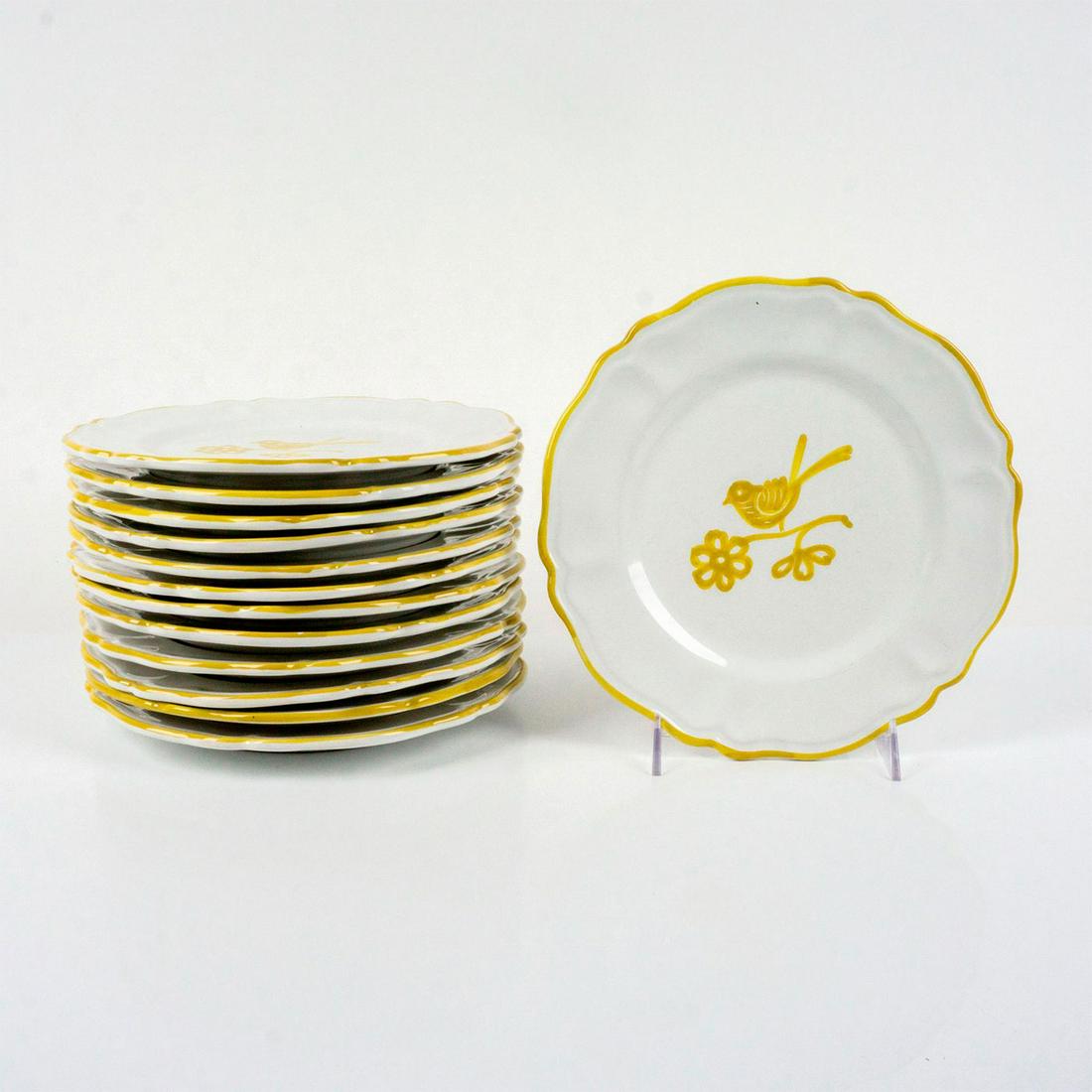 13pc Vintage Maioliche Deruta Ceramic Dinner Plates Set (1 of 3)