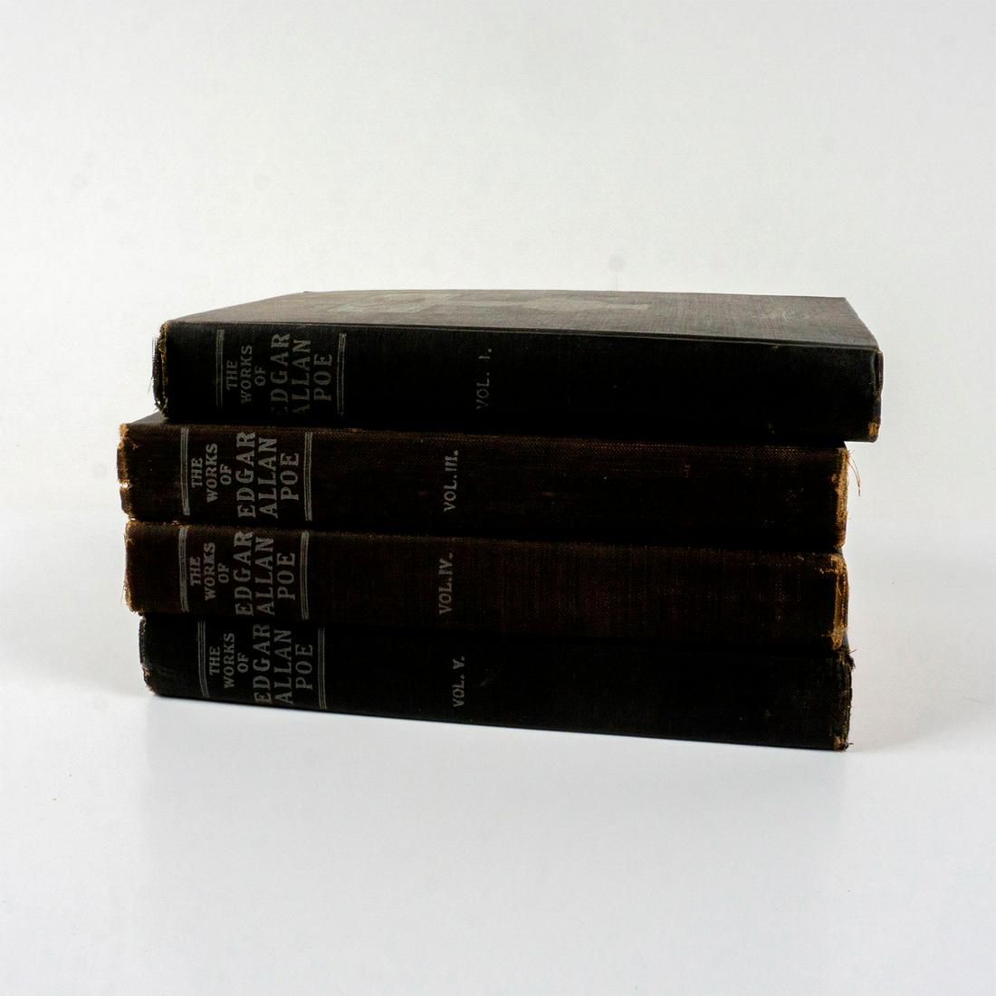 4pc Antique Hardcover Books, The Works of Edgar Allan Poe (1 of 4)