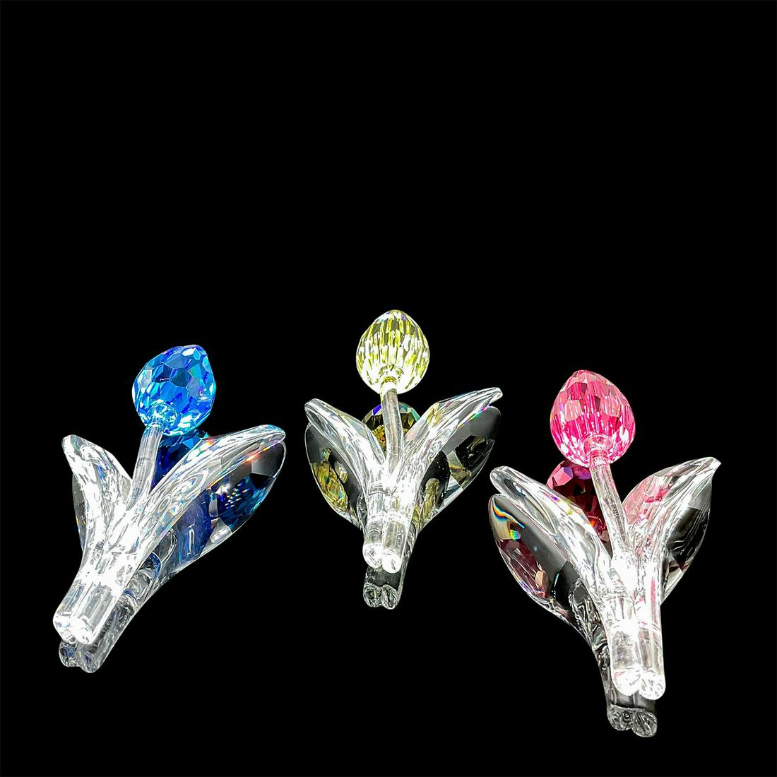 3pc Swarovski Crystal Figurines, Tulips (1 of 3)