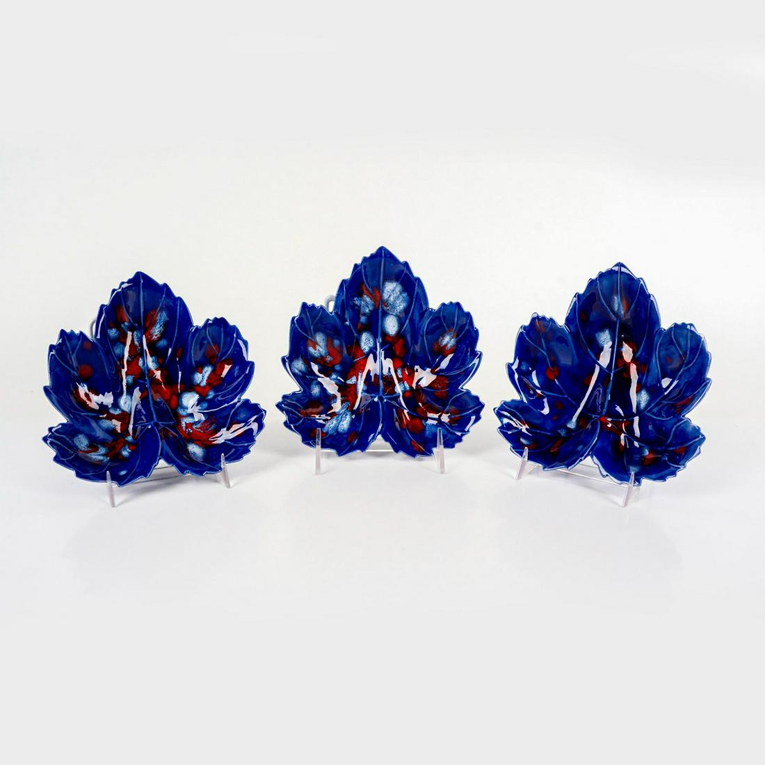 3pc Ceramic Decorative Leaf Bowls (1 of 4)