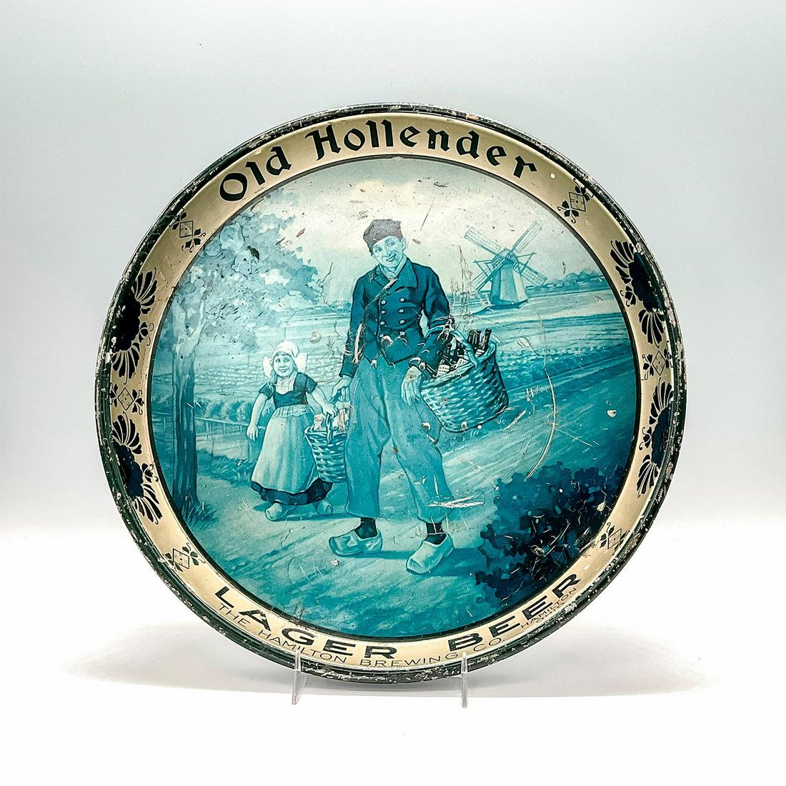 Old Hollender Lager Beer Tray, Hamilton Brewing Co. (1 of 2)