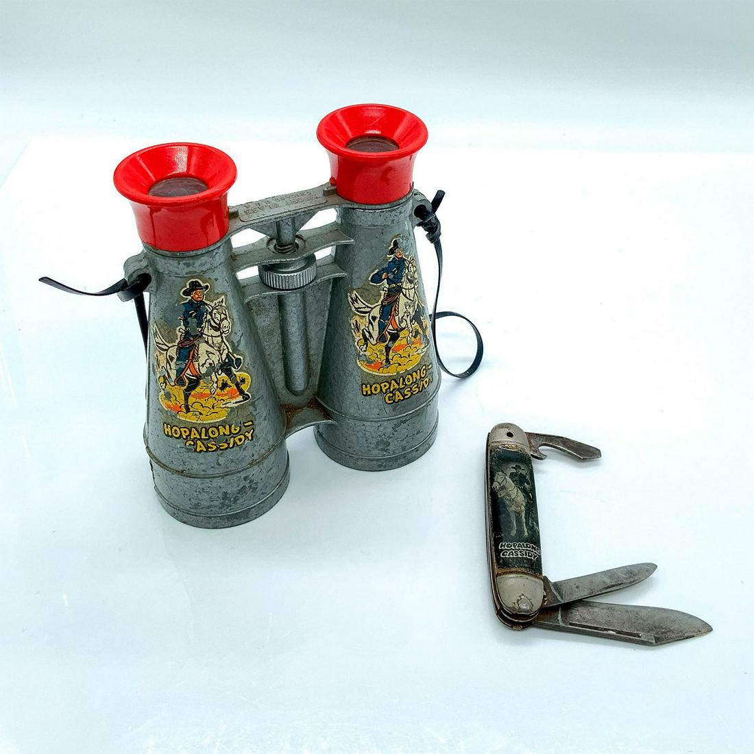 2pc Hopalong Cassidy Binoculars and Pocket Knife (1 of 3)