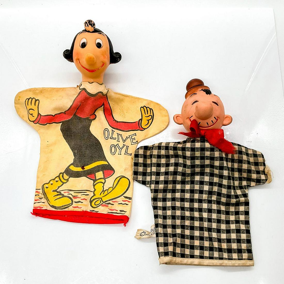2pc Hand Puppets Popeye Characters Olive Oyl and Whimpy (1 of 3)