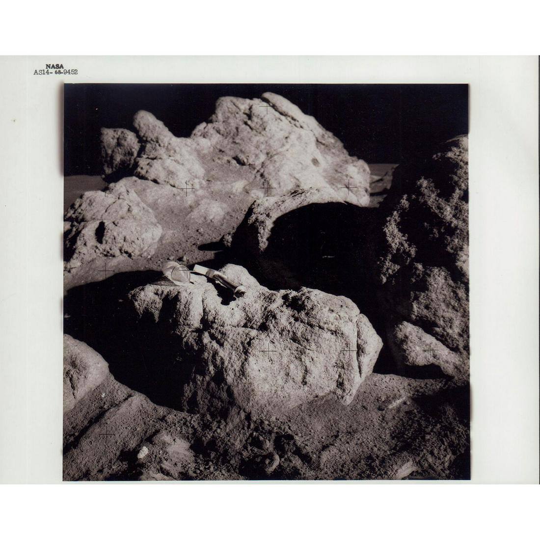 NASA Apollo 14 Photo of Boulders on Lunar Surface. (1 of 2)