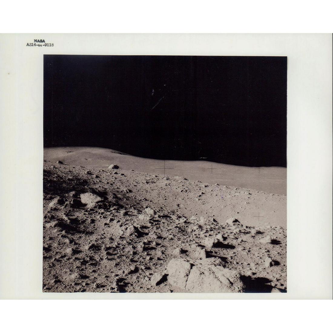 NASA Apollo 14 Photo looking across the Lunar Valley on the Moon. (1 of 2)