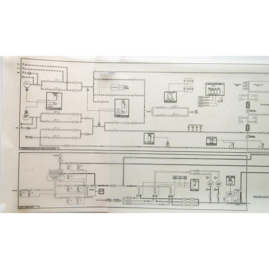 NASA Space Shuttle Orbiter Plans Drafted by Grumman Aerospace: Life Support (1 of 12)