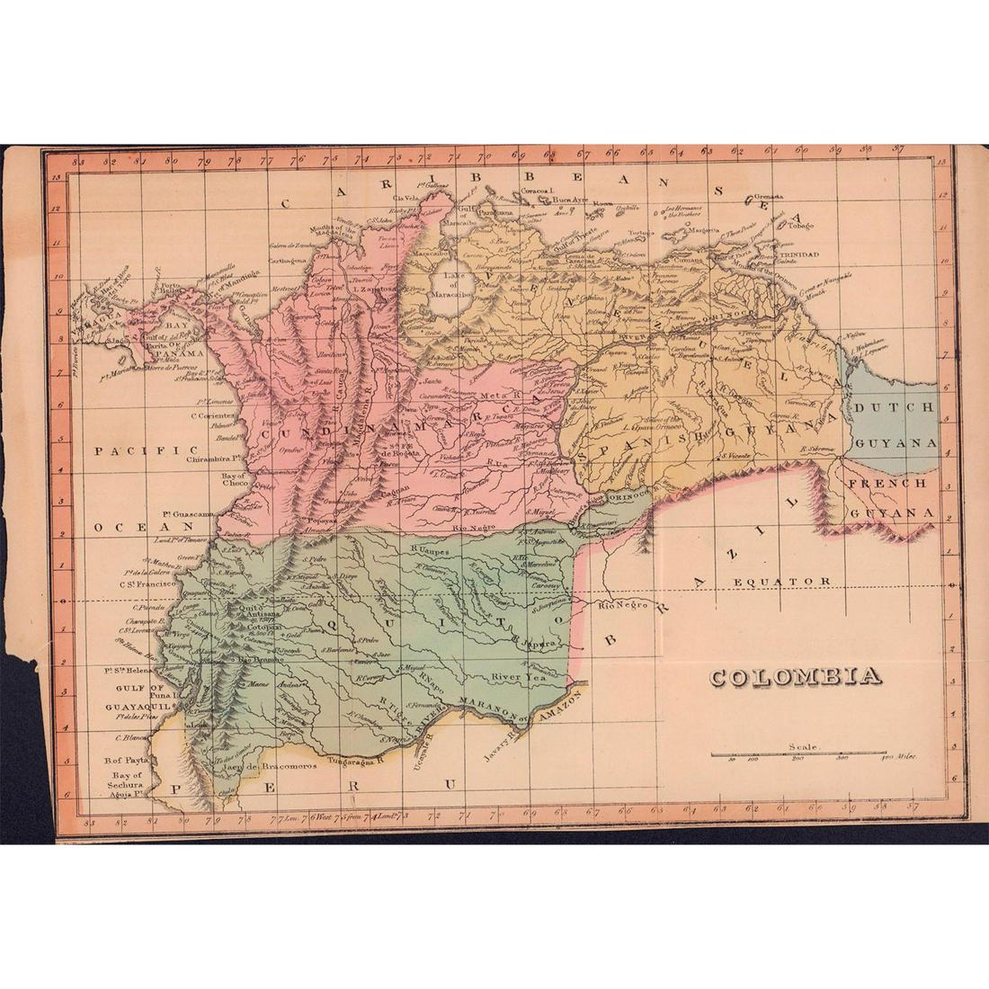 Vintage Map of Colombia (1 of 1)