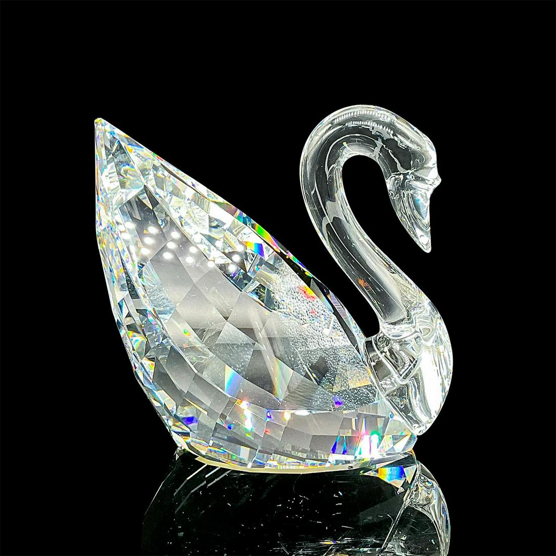 Large Swarovski Silver Crystal Figurine, Swan A7633 (1 of 4)