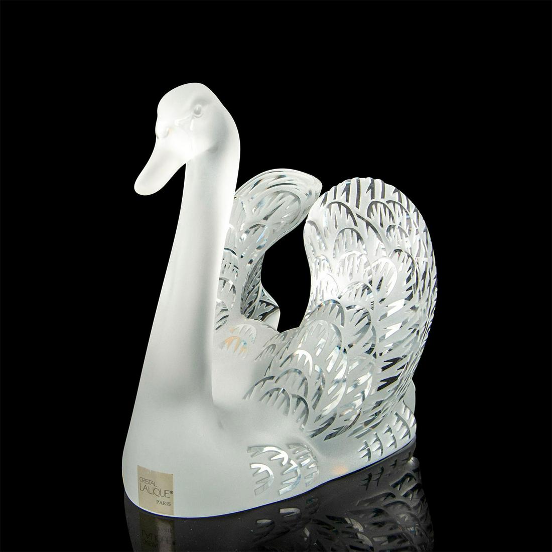 Lalique Crystal Sculpture, Head Up Swan (1 of 7)