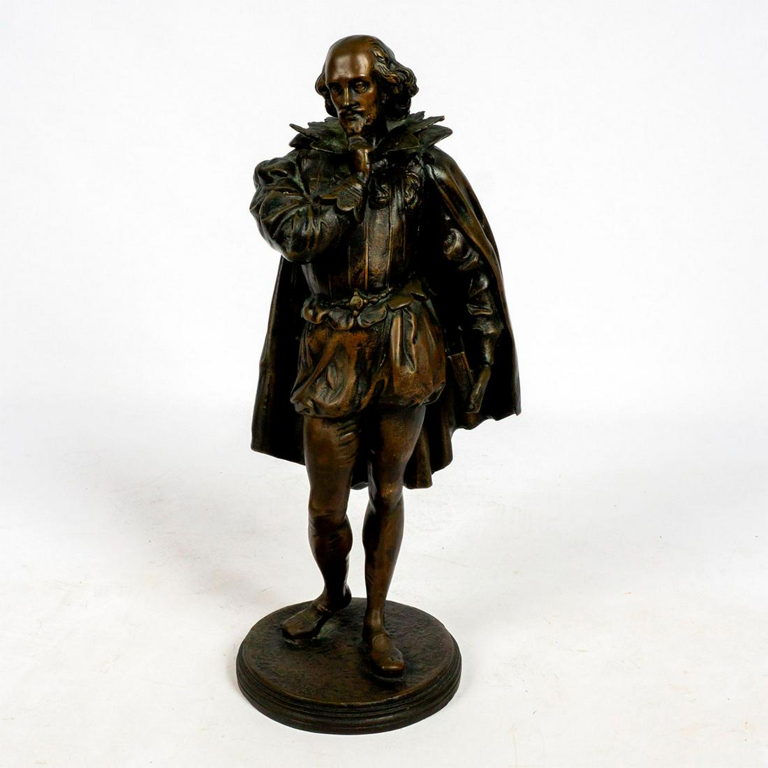 Jean Jules Salmson (French, 1823-1902) Bronze Sculpture, William Shakespeare (1 of 3)
