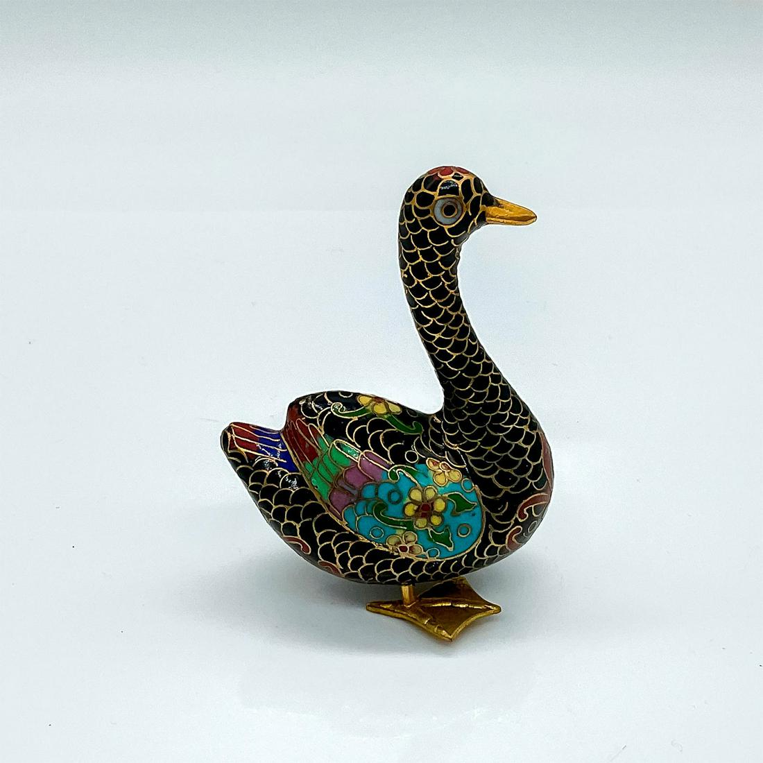 Chinese Cloisonne Miniature Figurine, Goose (1 of 3)