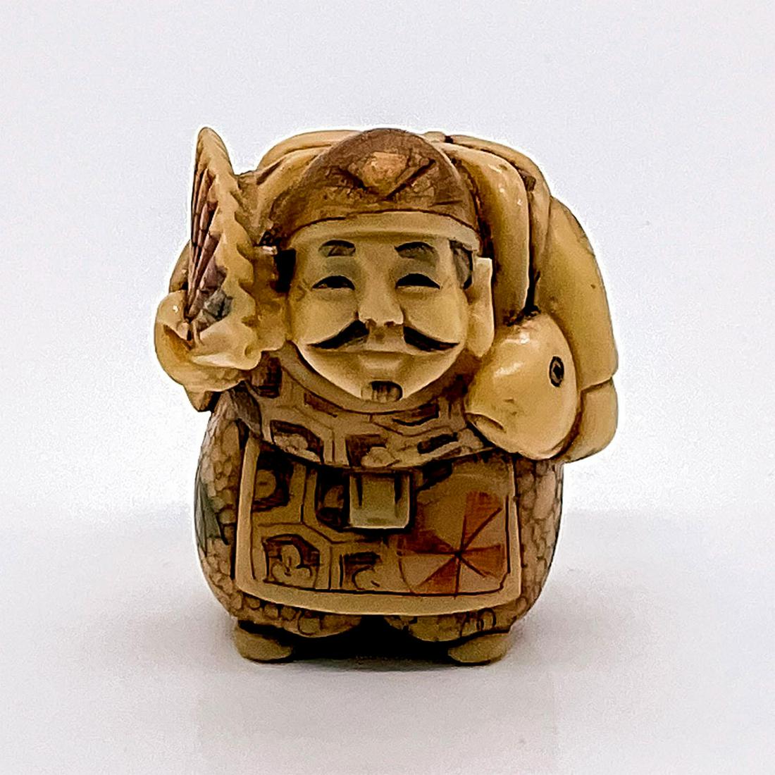 Japanese Inked Resin Netsuke Figurine (1 of 4)