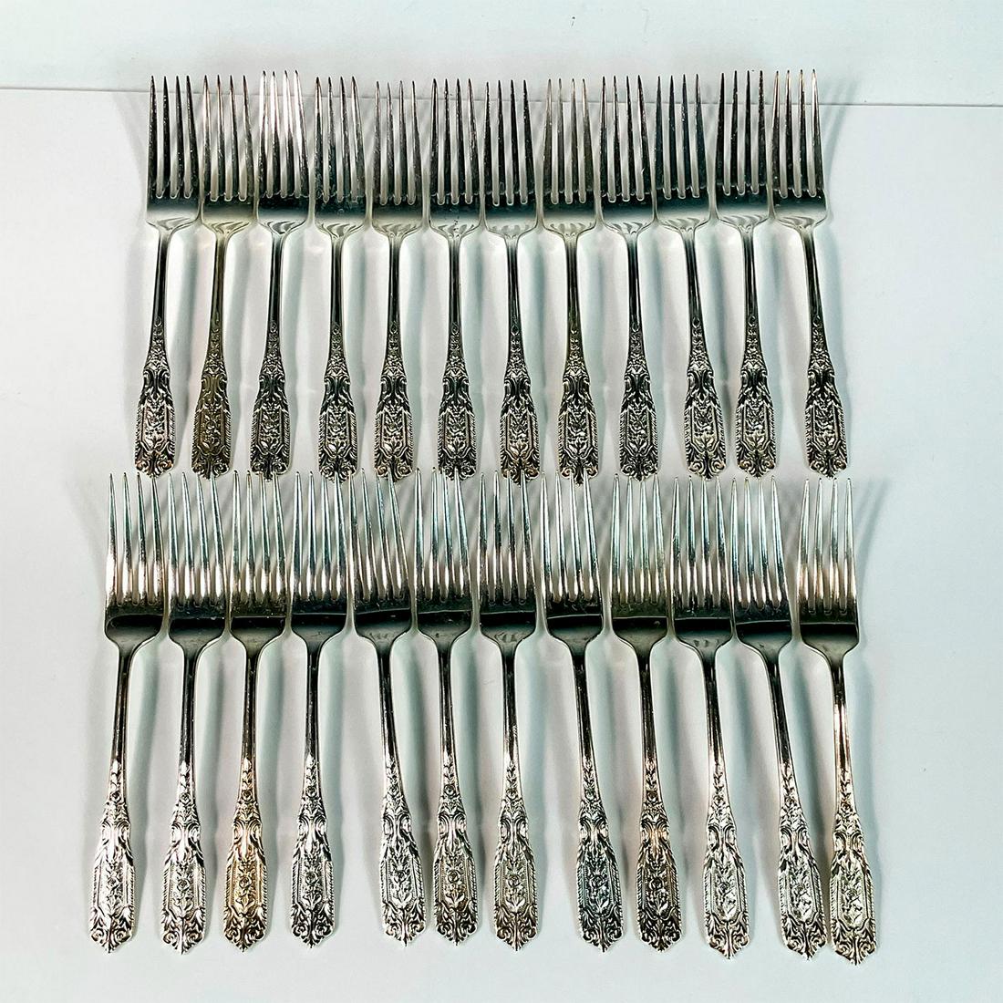 24pc Westmorland Sterling Silver Forks, Milburn Rose (1 of 4)