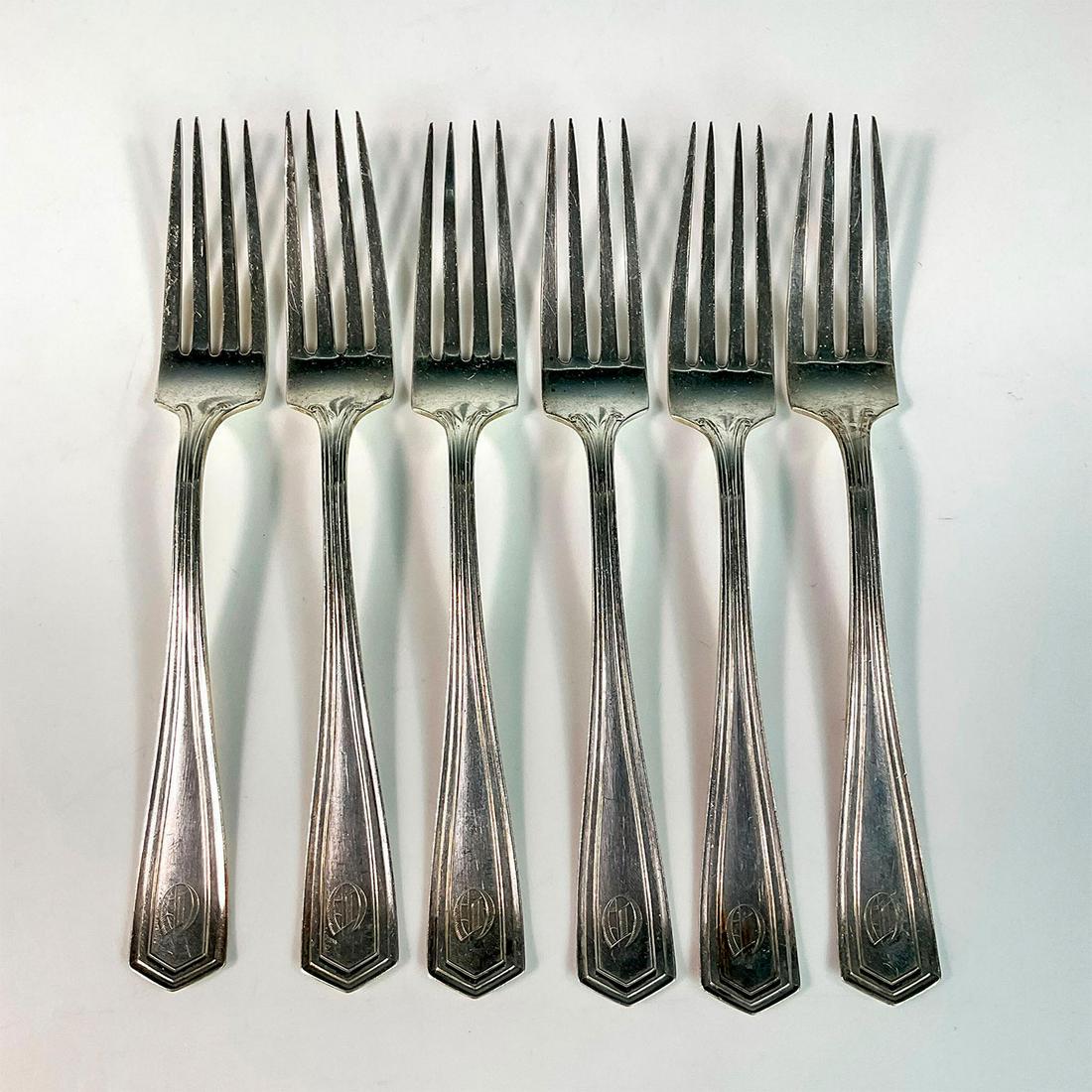 6pc Simpson Hall Miller & Co. Sterling Silver Forks (1 of 3)