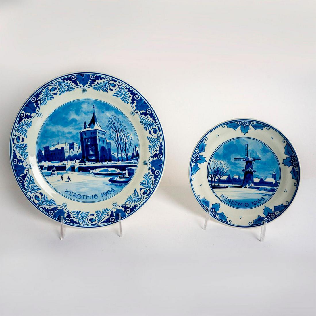 2pc Royal Delft Decorative Wall Plates (1 of 3)
