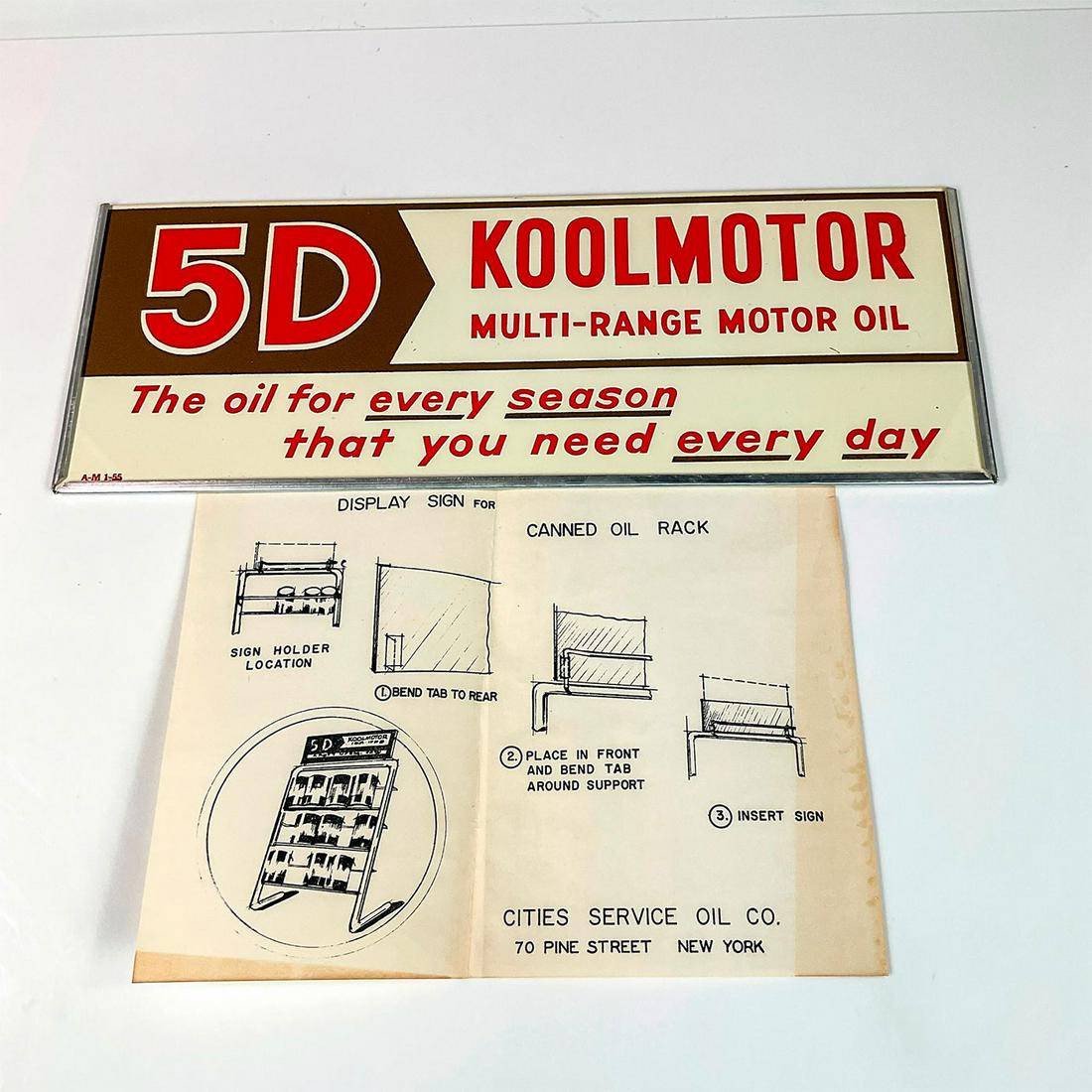 Vintage Koolmotor Motor Oil Display Sign (1 of 4)