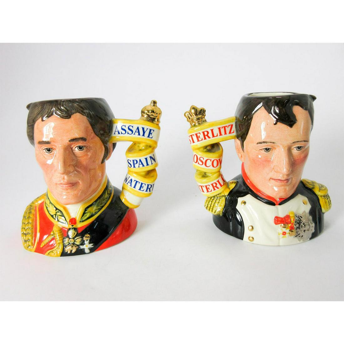Napoleon and Duke of Wellington Pair D7001 & D7002 - Small - Royal Doulton Character Jug (1 of 9)