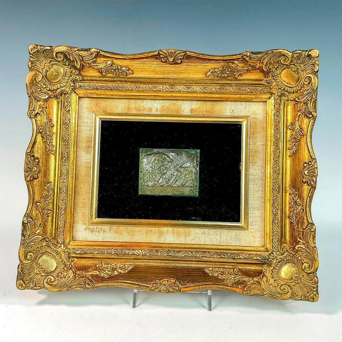 Boris Schatz (Lithuanian, 1867 - 1932) Framed Judaica Silver Plaque (1 of 3)