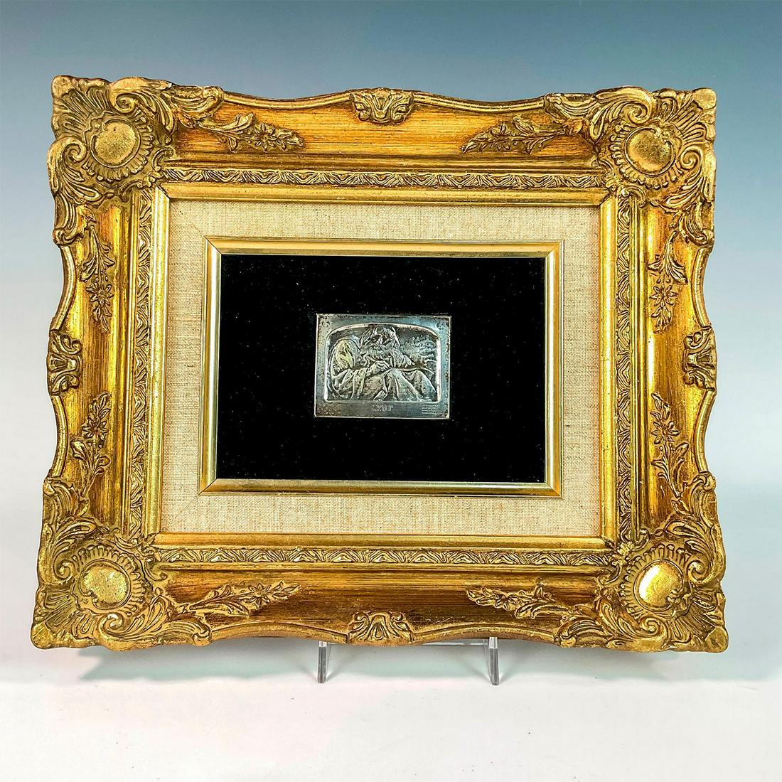 Boris Schatz (Lithuanian, 1867 - 1932) Framed Judaica Silver Plaque (1 of 3)
