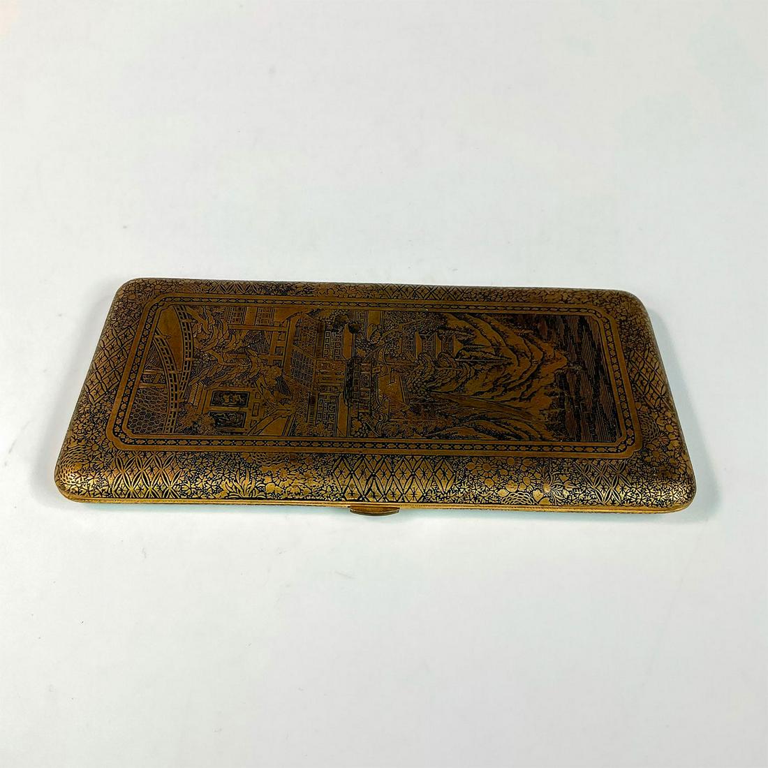 Vintage Brass Asian Cigarette Case (1 of 4)