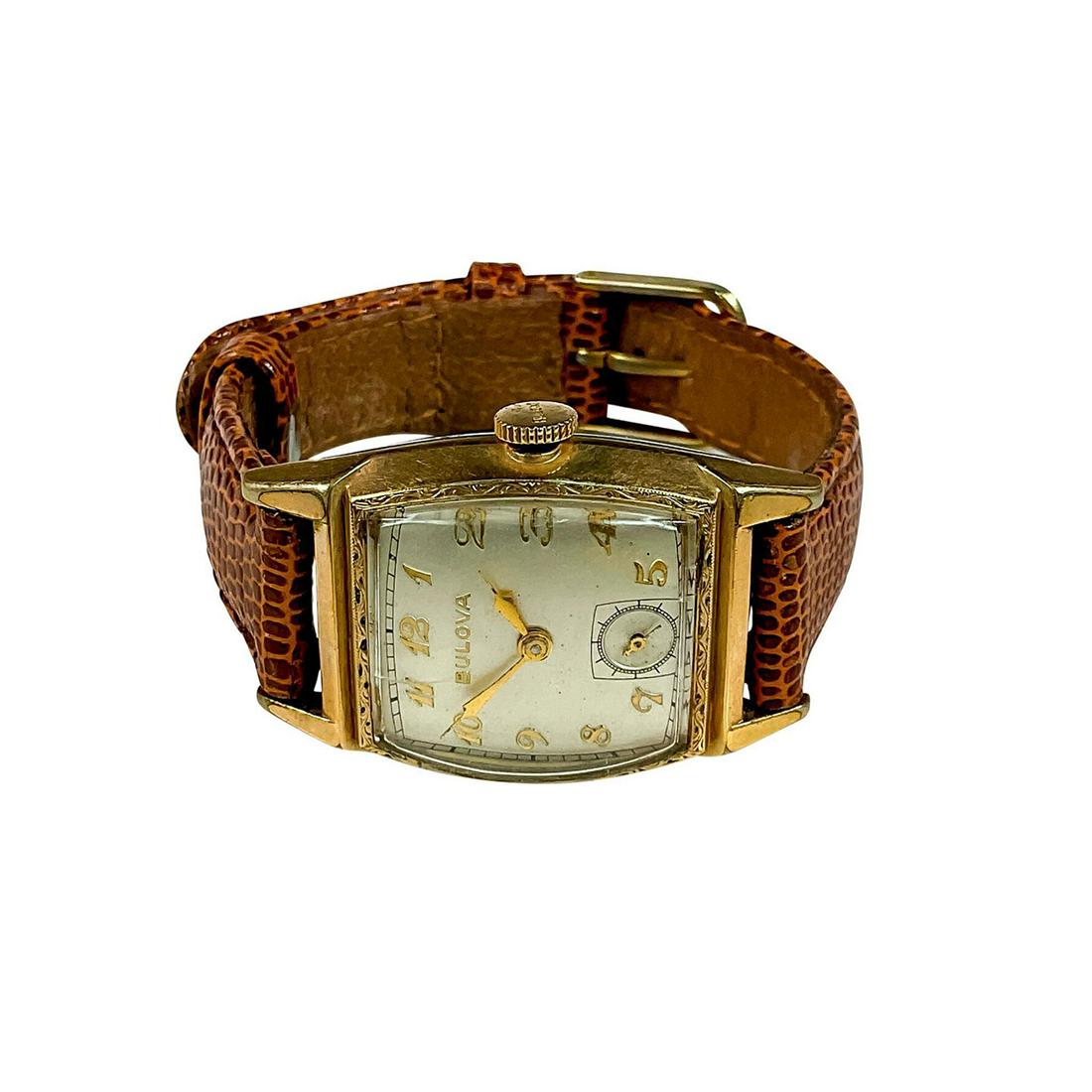 Bulova Swiss Gold Tone Watch: Timeless design ladies watch. Model L2. Serial number 5101492. Stainless back. Measures 8.5" full length. Manufacturer: Bulova Country of Origin: Switzerland