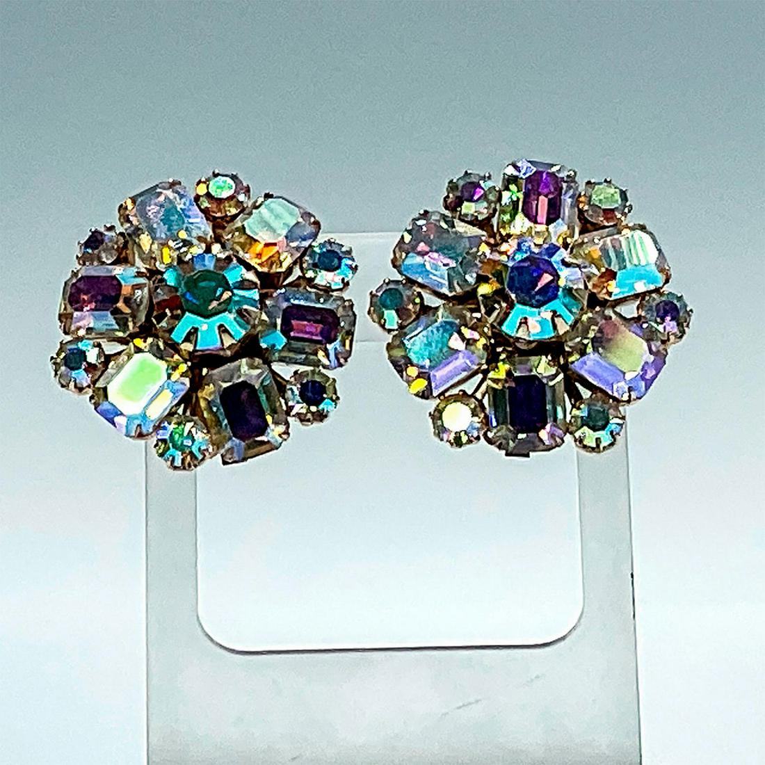 Weiss Aurora Borealis Clip On Earrings (1 of 3)