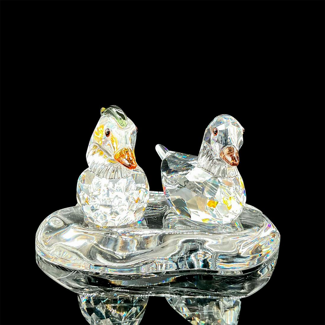 2pc Swarovski Crystal Figurines + Base, Mandarin Ducks (1 of 4)