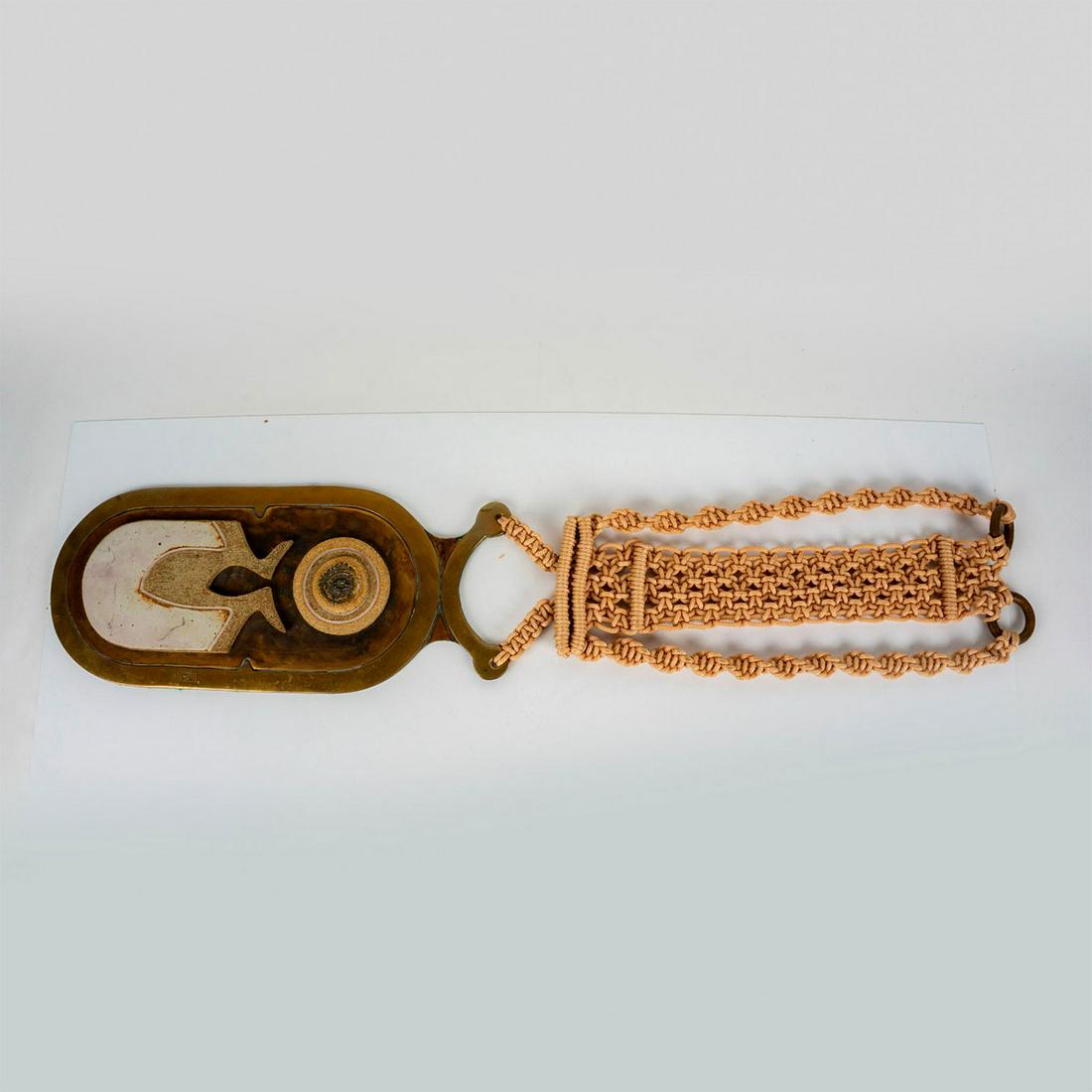 Fred Wiesener Bronze Macrame Wall Hanging Sculpture (1 of 5)