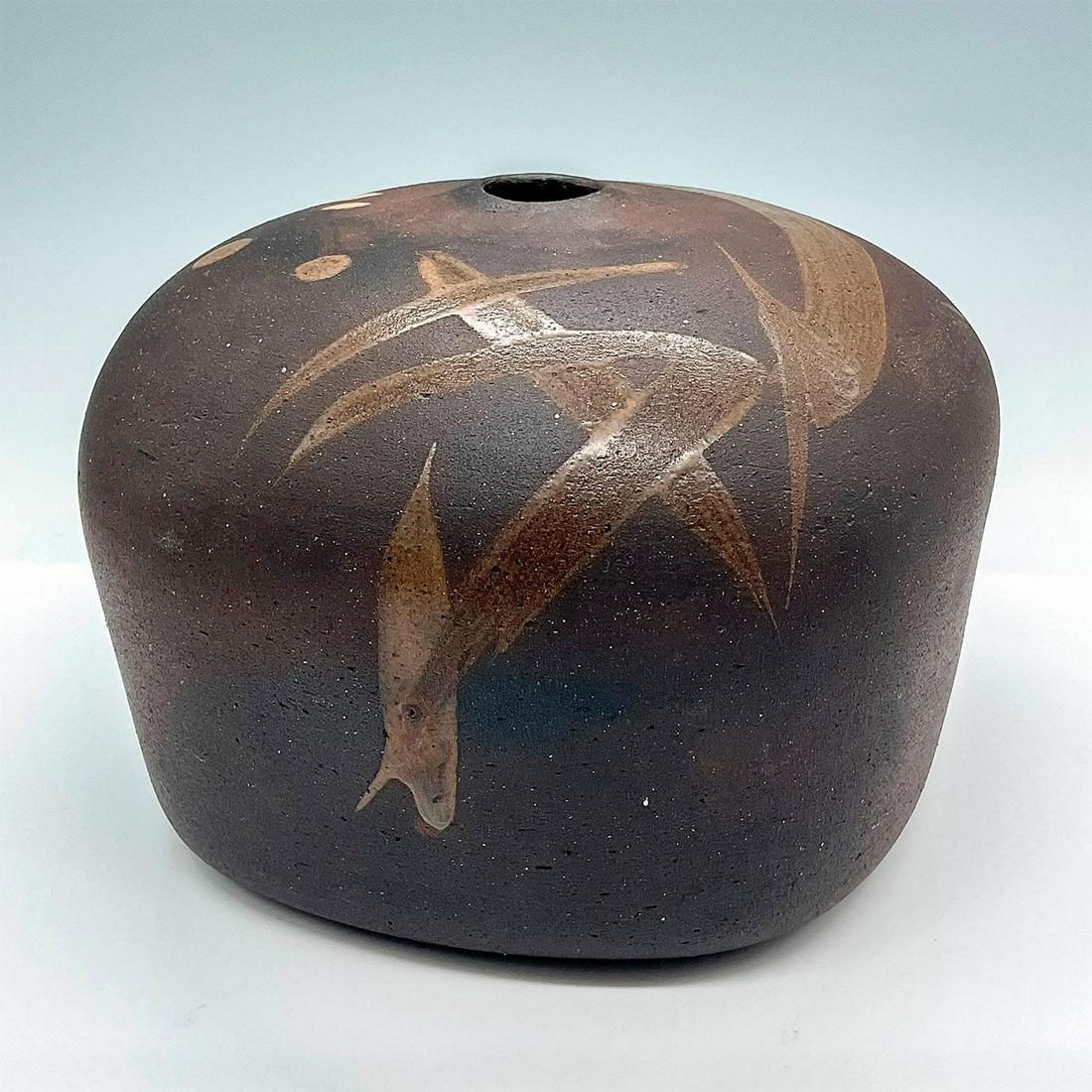 Kim Chapman Signed North Carolina Studio Pottery Vase (1 of 2)