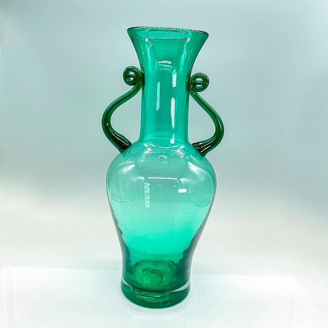 Blenko Emerald Green Glass Vase (1 of 3)
